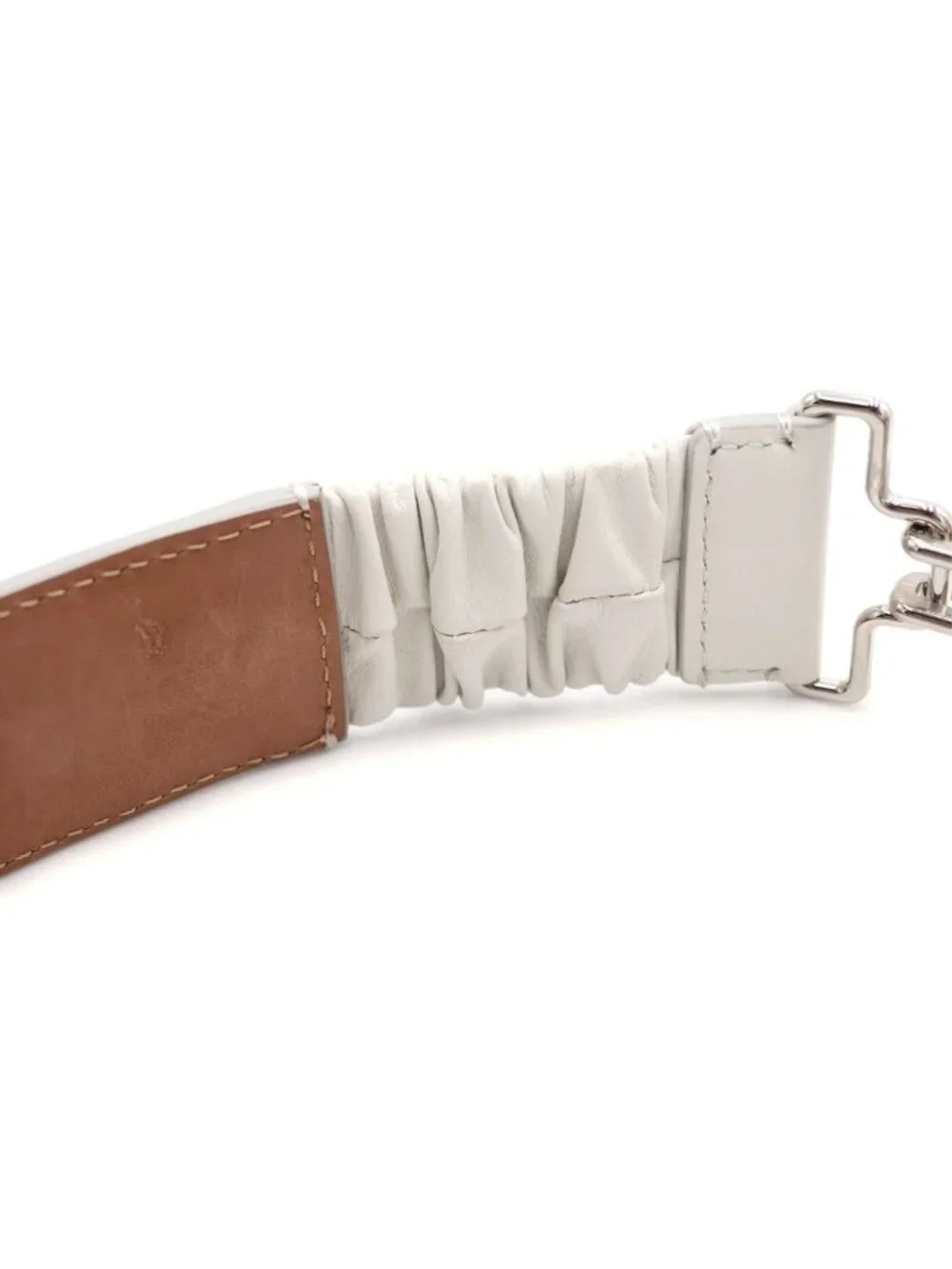 Fendi Studd Belt Studded Leather White